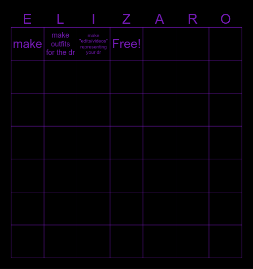 inspo for shifting Bingo Card