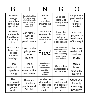 Find someone who... Bingo Card