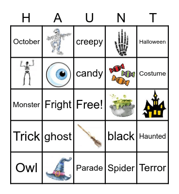 Haunted BINGO Card