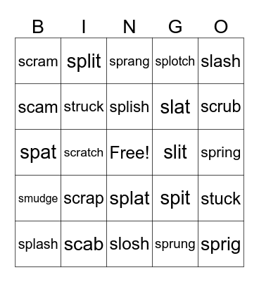 3 sound blends Bingo Card
