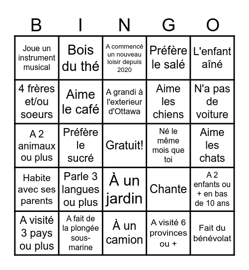 BINGO SRPI Bingo Card