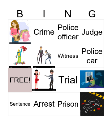 Crime Bingo Card