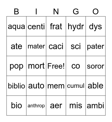 Literacy STEM BINGO Card