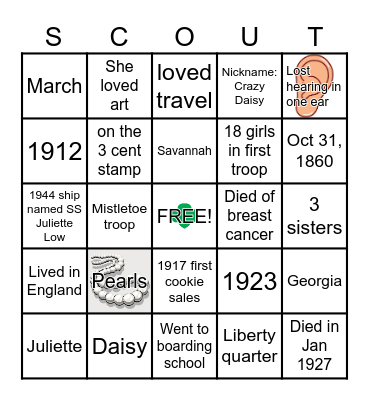 Girl Scouts Birthday BINGO Fun! Bingo Card