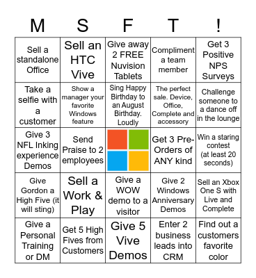 Game Day! Bingo Card