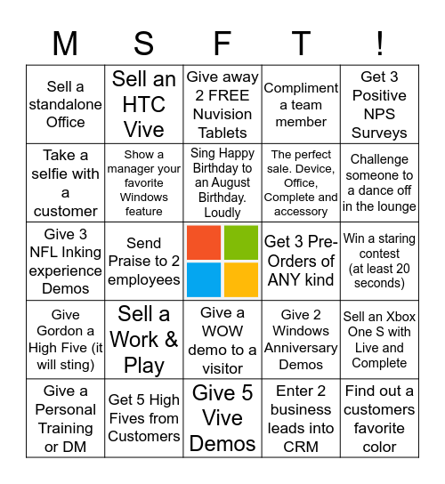 Game Day! Bingo Card