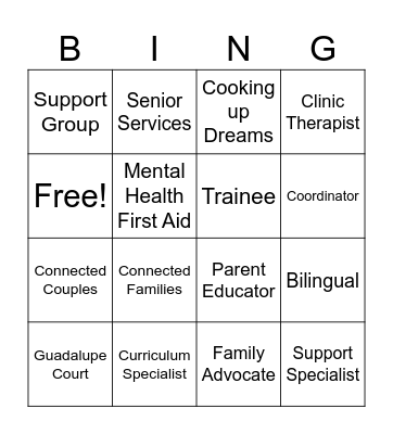 FSA Bingo Card