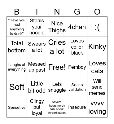 Hot Mess Bingo Card