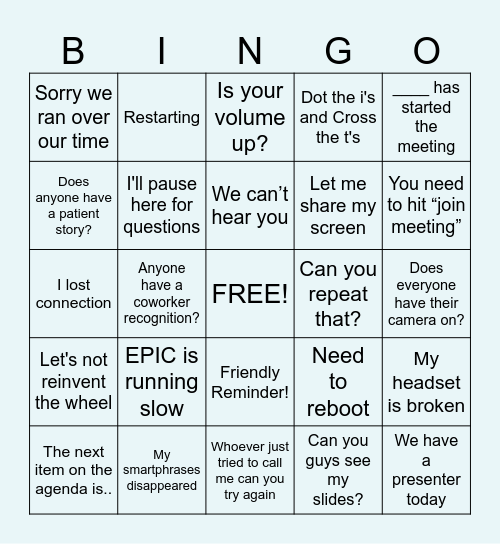 𝐂𝐂𝐏𝐒 ⒷⒾⓃⒼⓄ ✨ Bingo Card