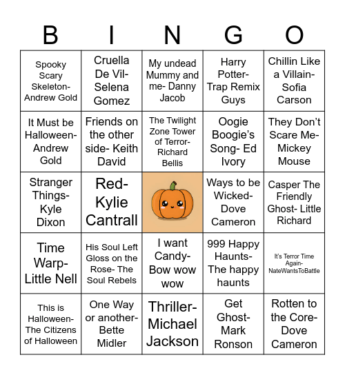 Halloween Bingo Card