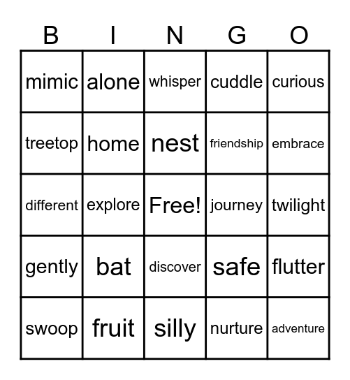 Stella Luna Bingo Card