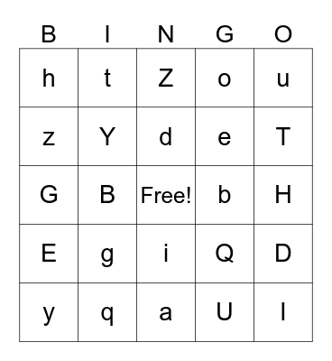 Letter Sounds (Oct./ Nov. RTI 2024 Group) Bingo Card