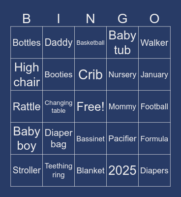 BABY HUNTER Bingo Card