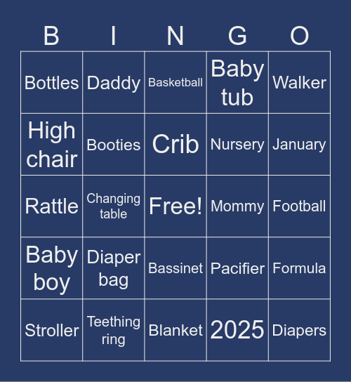 BABY HUNTER Bingo Card