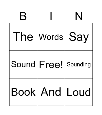 Sight Words A Bingo Card