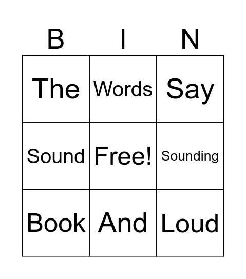 Sight Words A Bingo Card