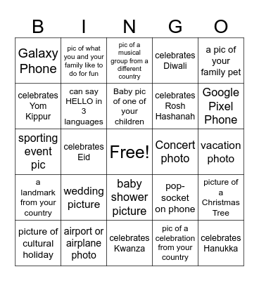 PCE Natural Leaders Bingo Card
