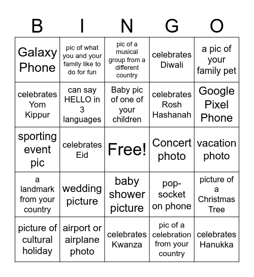 PCE Natural Leaders Bingo Card