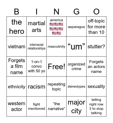asian/asian american films bingo Card