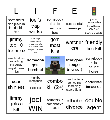 wild life season bingo Card