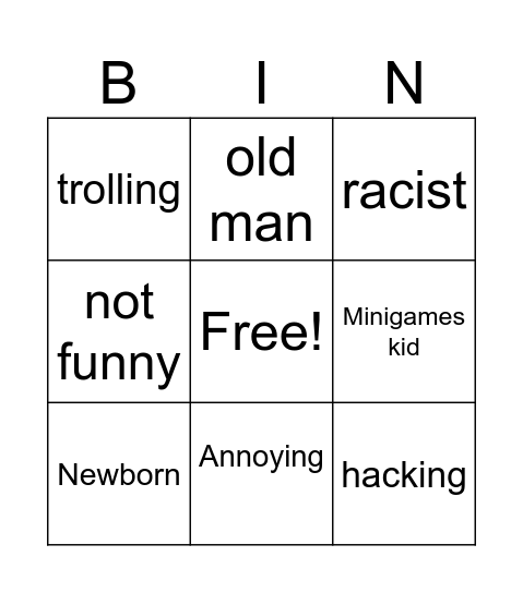 gtag Bingo Card