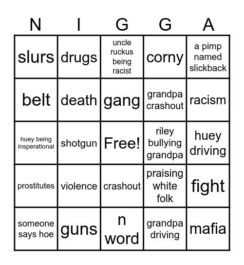 boondocks bingo Card