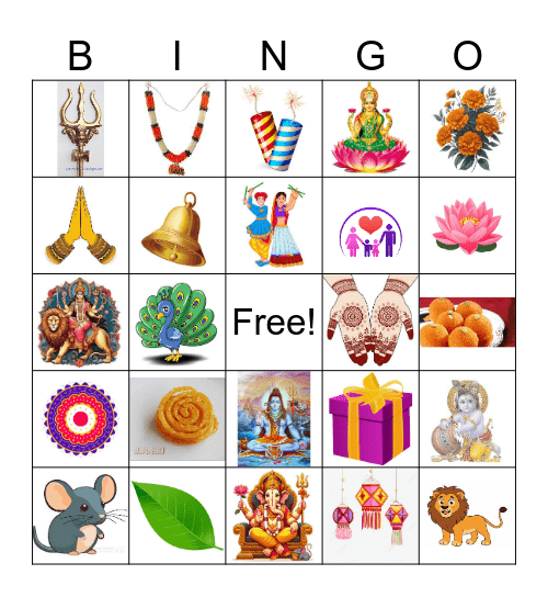 Diwali Bingo Card