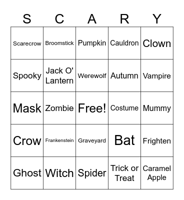 Spooky Millipore Bingo Card