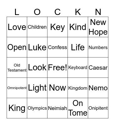 LOCKN Bingo Card