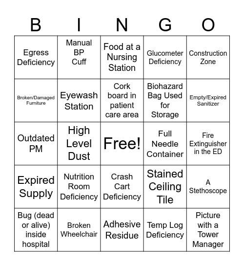 BINGO- Quality Style Bingo Card
