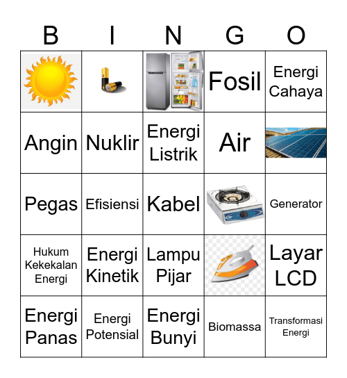 Bingo Energi Bingo Card