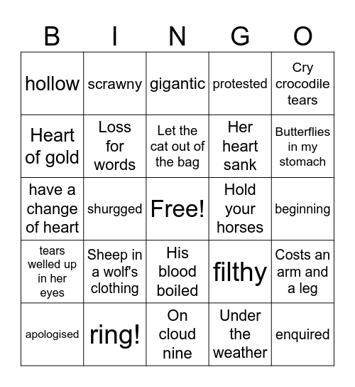 Bingo Card