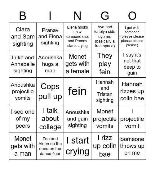 Sara’s hallo bingo Card