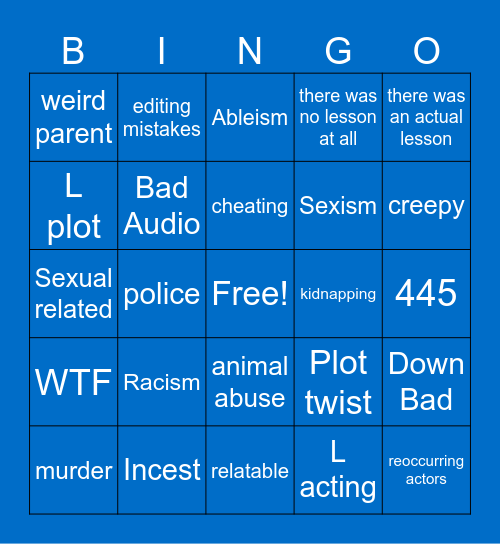 Tomorrow's Teachings Bingo Card