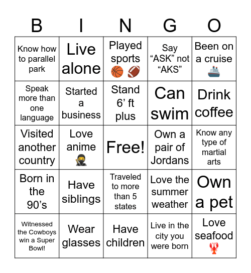 Year Up United Bingo Card