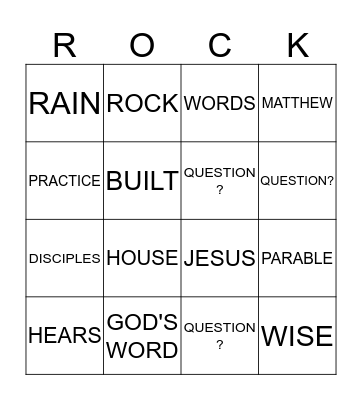 GOD'S WORD IS A  Bingo Card