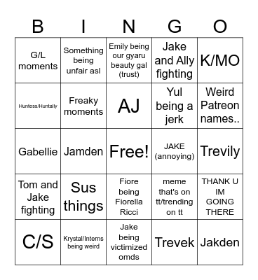 Disventure Camp bingo !! Bingo Card