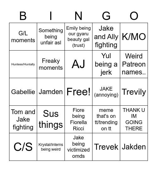 Disventure Camp bingo !! Bingo Card