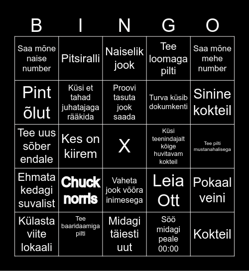 Pubikas Bingo Card