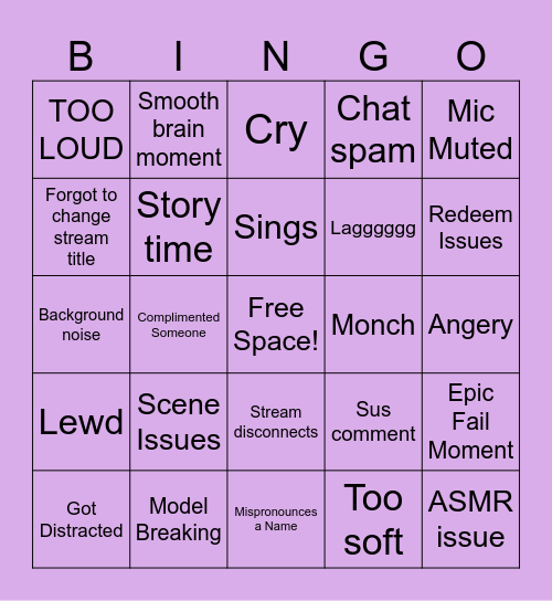 Wampus Bingo Card