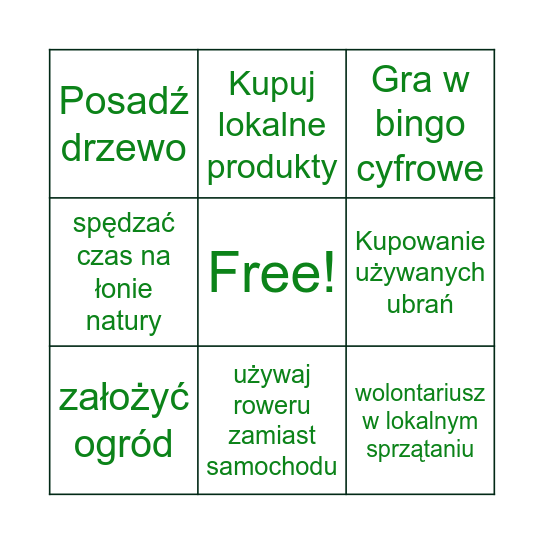 ECOLOGY Bingo Card