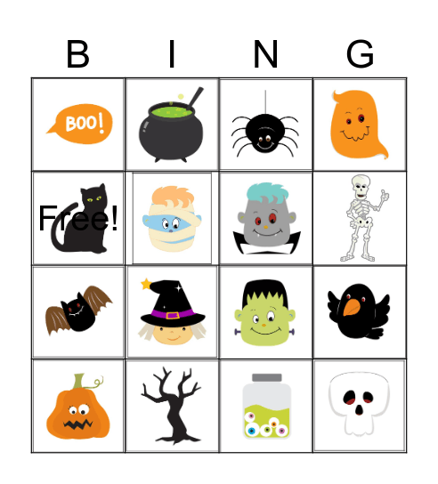 halloween Bingo Card