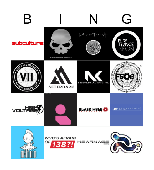 Label Bingo Card