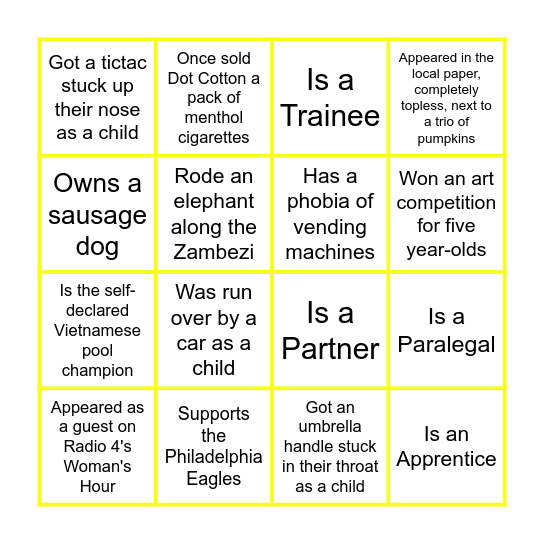 Real Estate Bingo Card