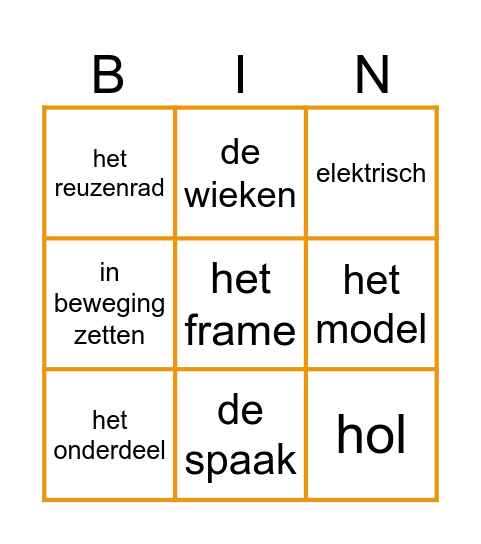 DRAAIEN Bingo Card