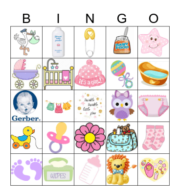 BABY    GIRL Bingo Card