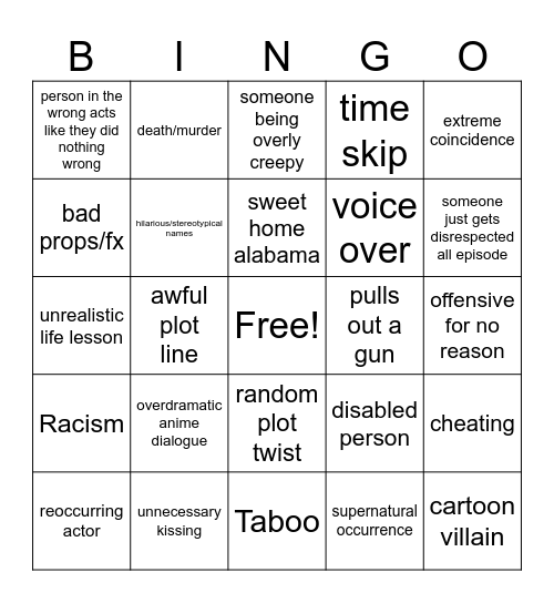 tom teach Bingo Card