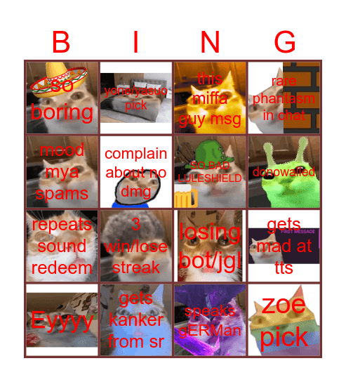 erm bingo Card