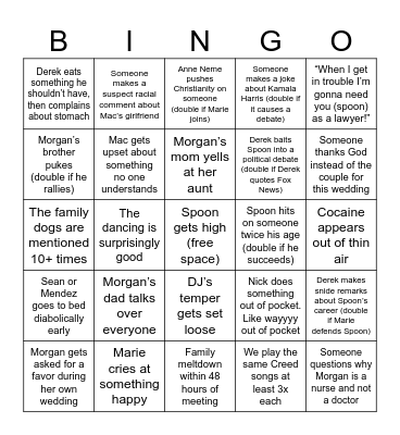 Wedding Bingo! Bingo Card