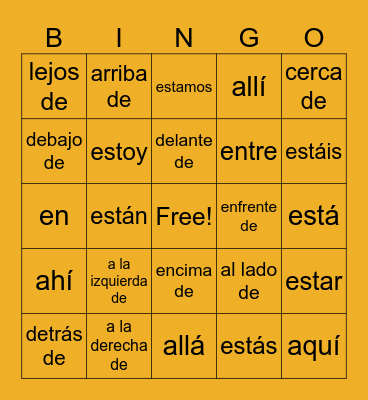 SP1 / U2 / Locations Bingo Card